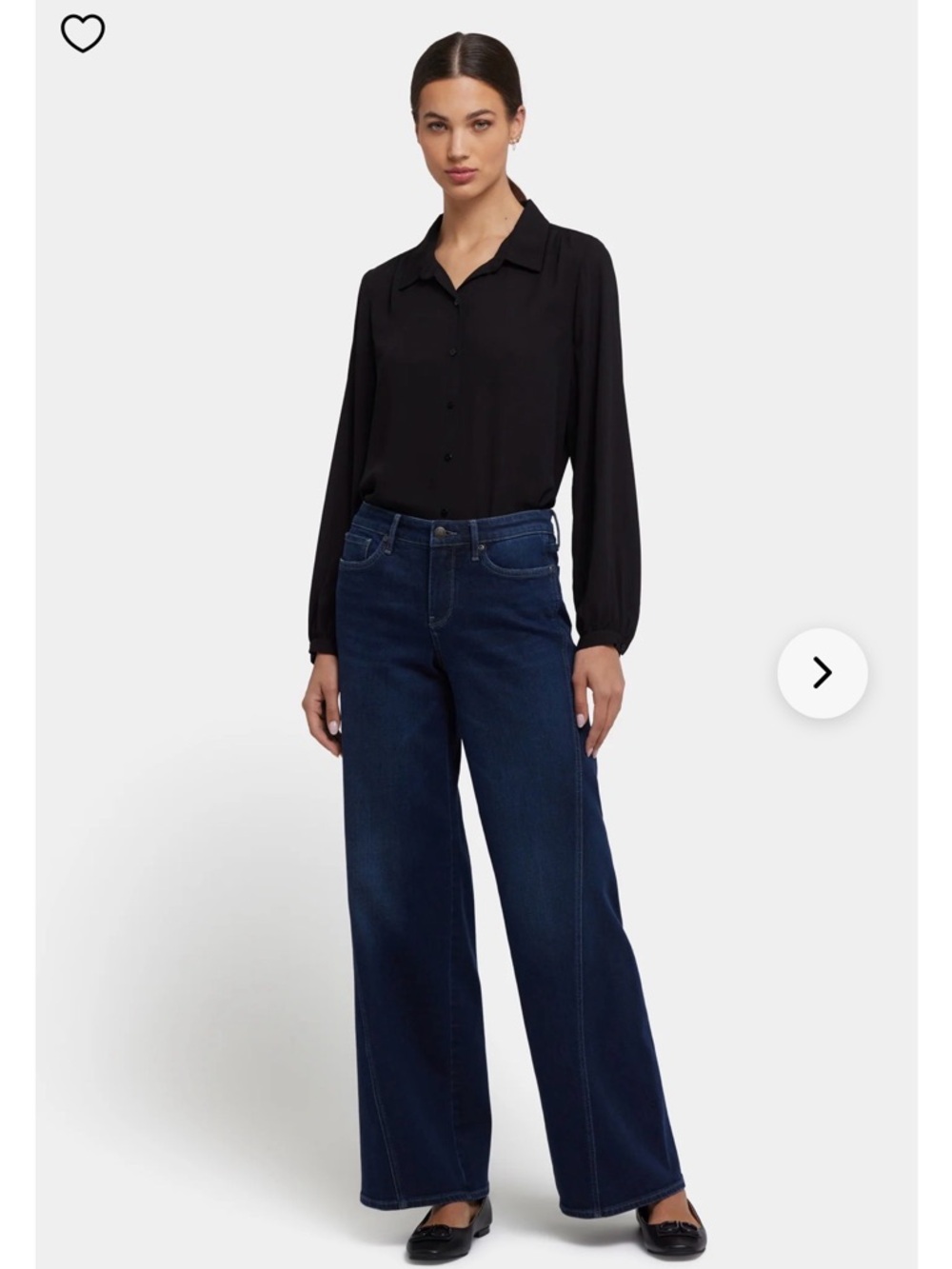 NYDJ Teresa Wide Leg Jeans Size 4 Medium Wash Lift×Tuck Technology